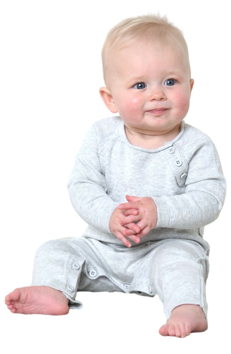 Hope 
Henry Baby Raglan Sweater Romper, Alternate, color, Heather Grey