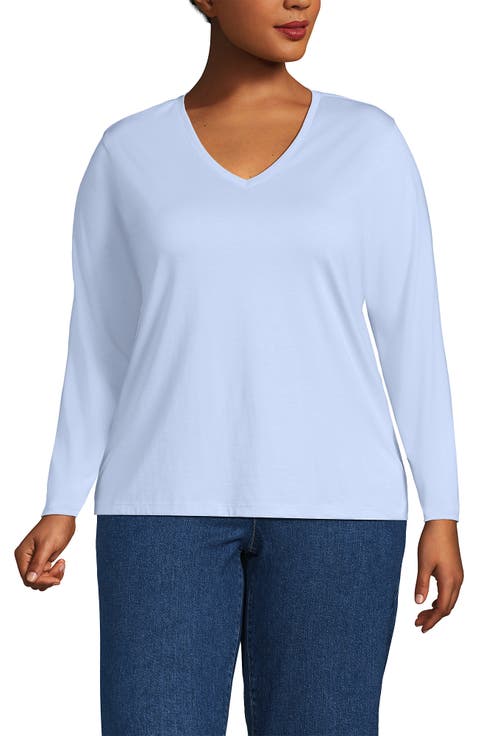 Supima Cotton Long Sleeve V-Neck T-Shirt