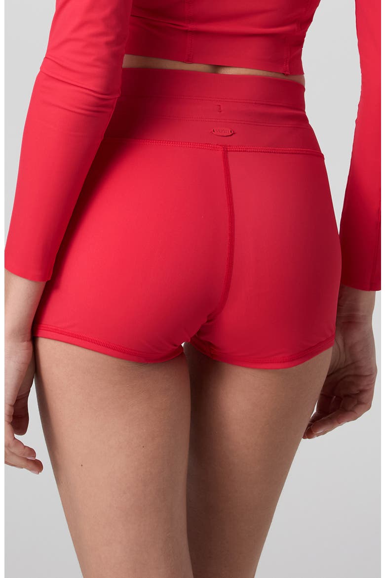 Shorty Swim Shorts, Alternate, color, BRIGHT RED