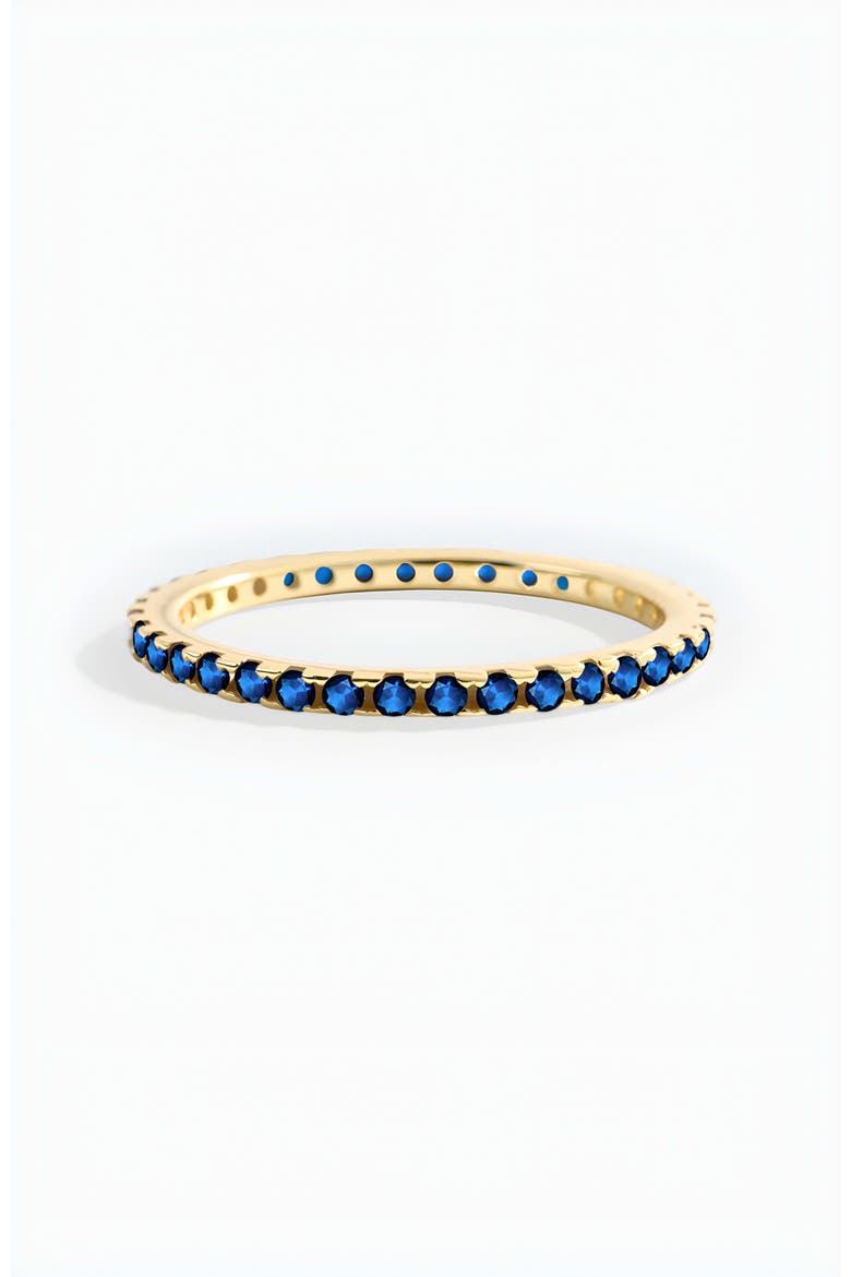 September Birthstone Eternity Stacking Ring, Alternate, color, 18k Gold Over Sterling Silver