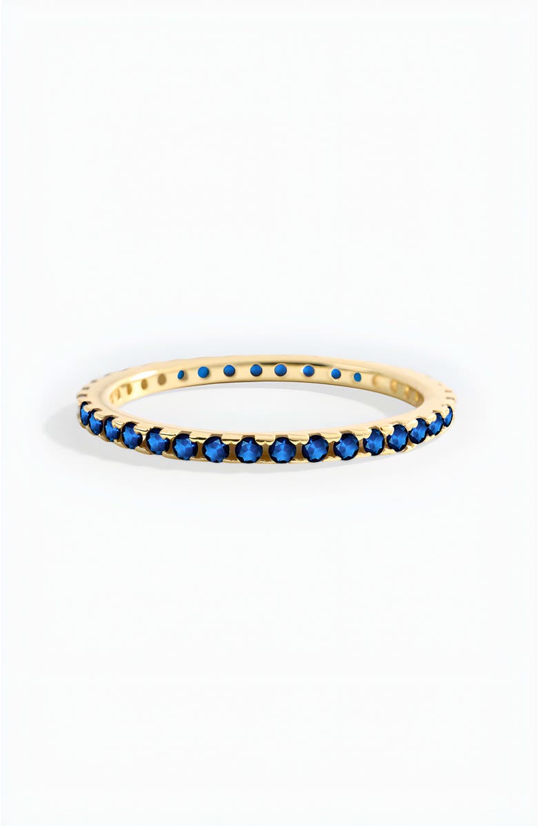 Mint & Lily September Birthstone Eternity Stacking Ring, Alternate, color, 18K Gold Over Sterling Silver