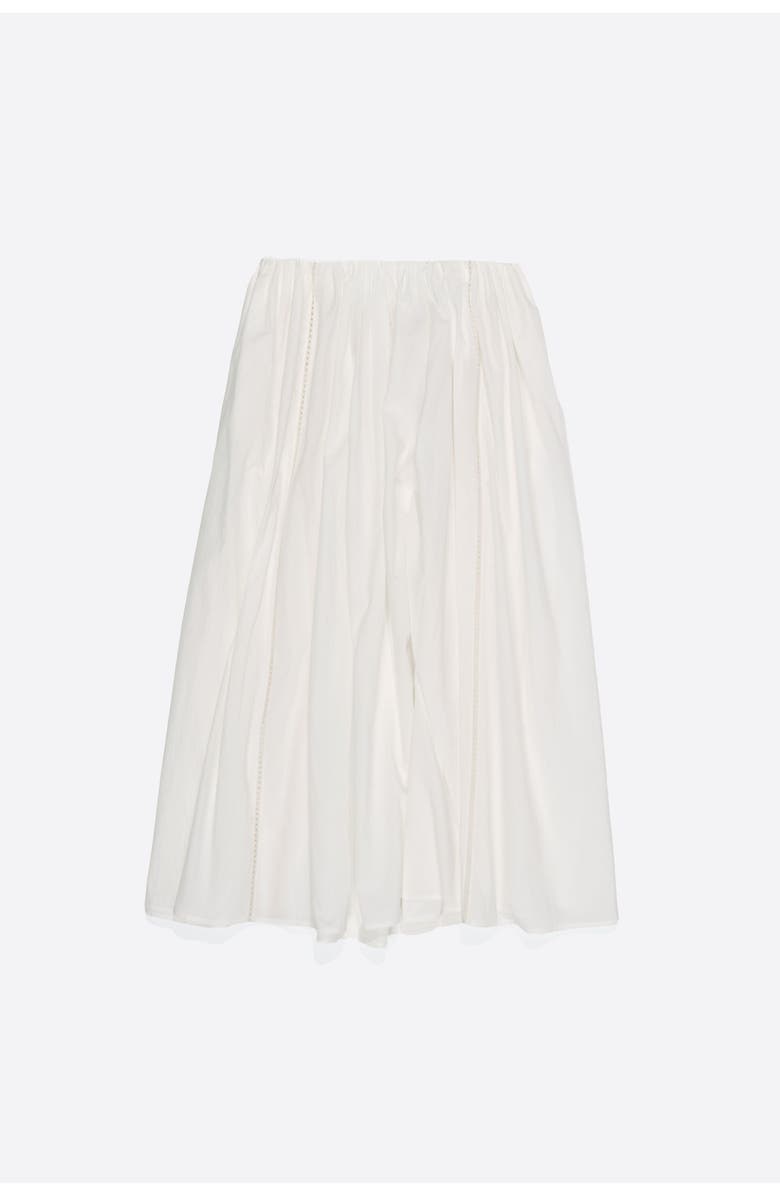 Bimba y Lola Gathered Voluminous Cotton Skirt, Alternate, color, White