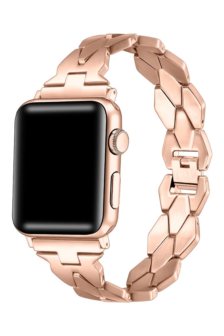 Ava Stainless Steel Apple Watch® Watchband, Alternate, color, ROSE GOLD