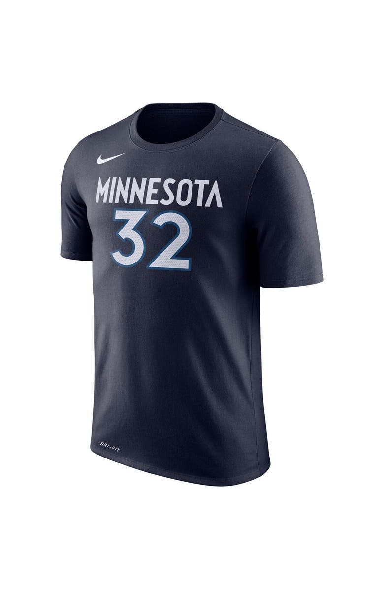 Nike Men's Nike Karl-Anthony Towns Blue Minnesota Timberwolves Name & Number Performance T-Shirt, Alternate, color, Navy
