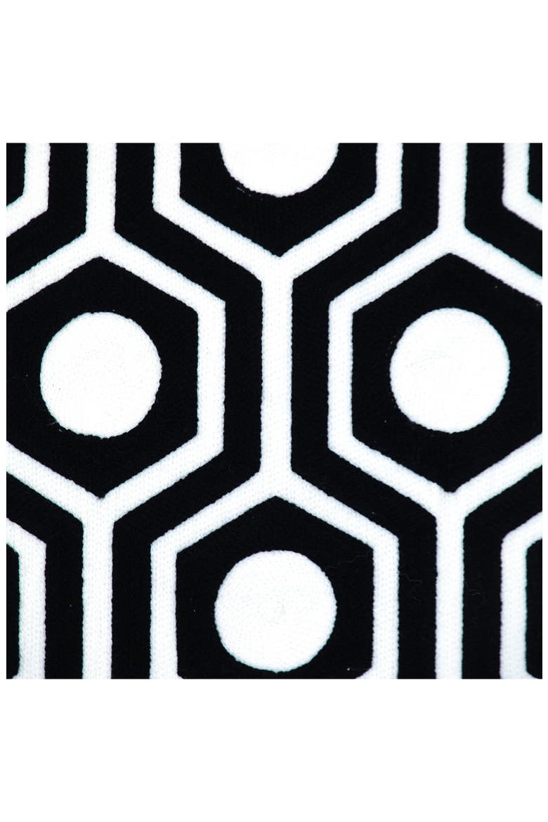 Ursae Embroidered Throw Pillow, Alternate, color, BLACK