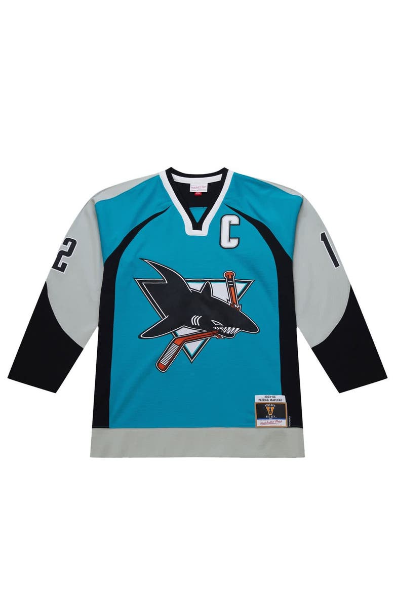 Mitchell & Ness Men's Patrick Marleau Teal San Jose Sharks 2003-04 Power Play Jersey, Alternate, color, Teal