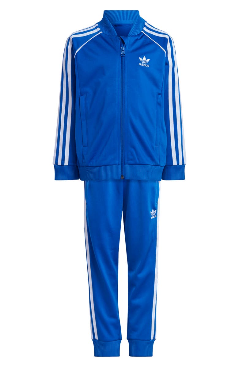 adidas Kids' Superstar Recycled Polyester Track Jacket & Pants Set, Main, color, 