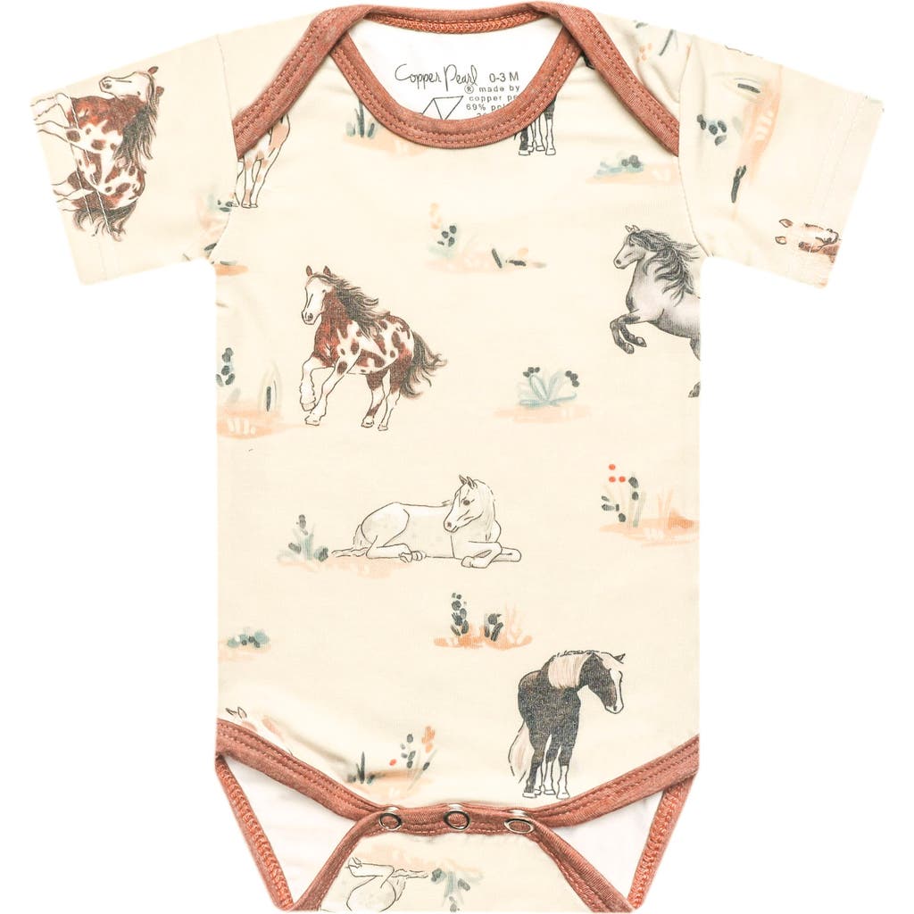 Copper Pearl Montana Short Sleeve Bodysuit In Neutral