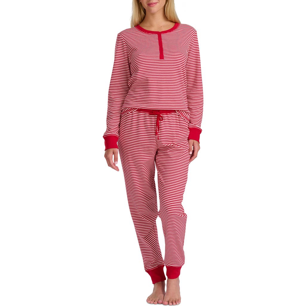 Splendid Cozy Thermal Pajamas In Red