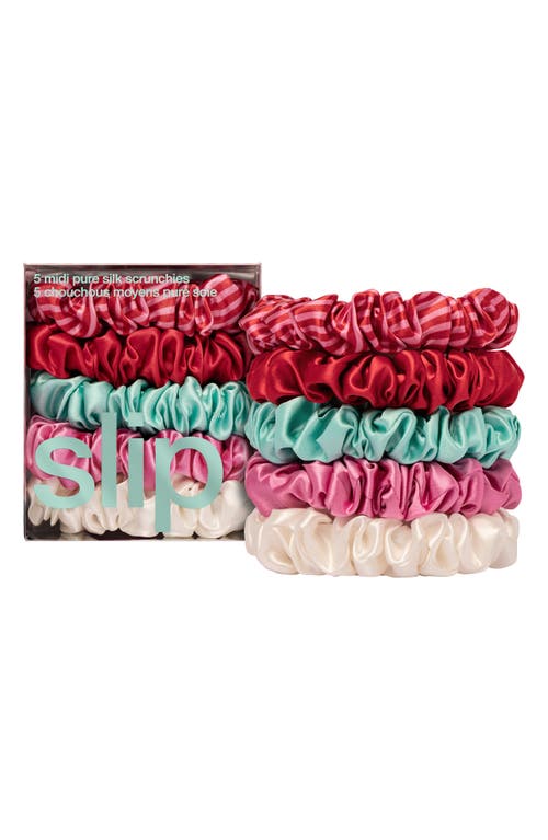 Slip Gelati Pure Silk Midi Scrunchie Set In Gelati