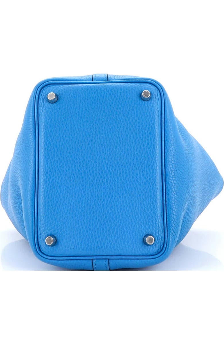 Pre-Owned Hermes Picotin Lock Bag Clemence PM, Alternate, color, Bleu Zanzibar
