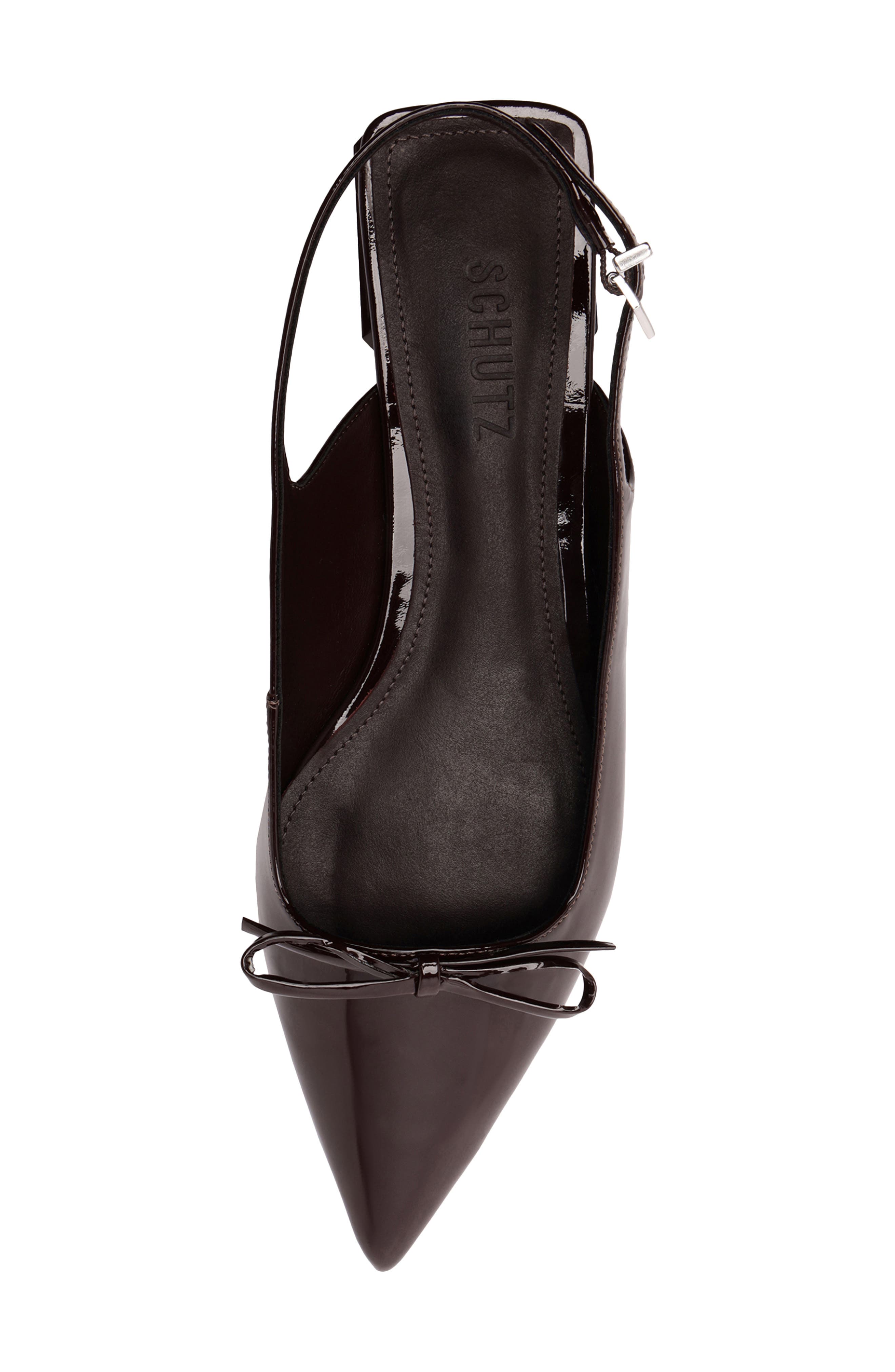 Schutz Violetta Sculpt Pointed Toe Slingback Flat, Alternate, color, Maplewood