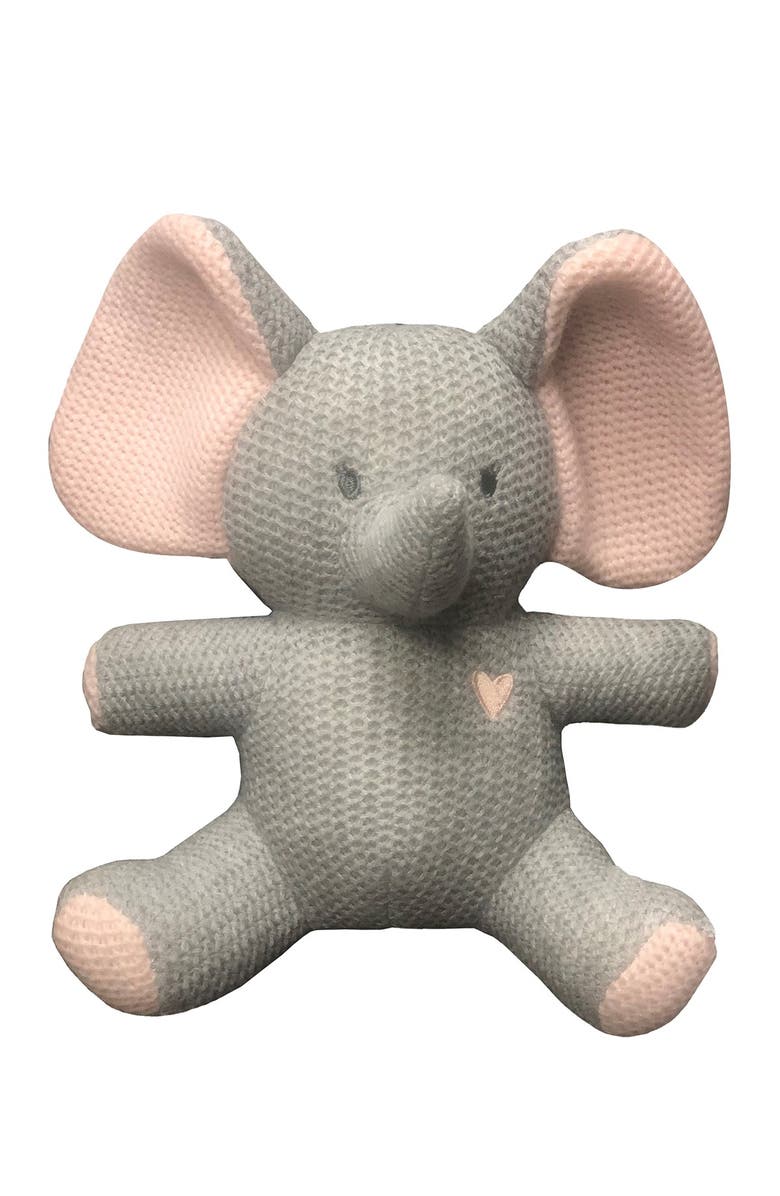 MODERN BABY Knitted Elephant Stuffed Animal, Main, color, 