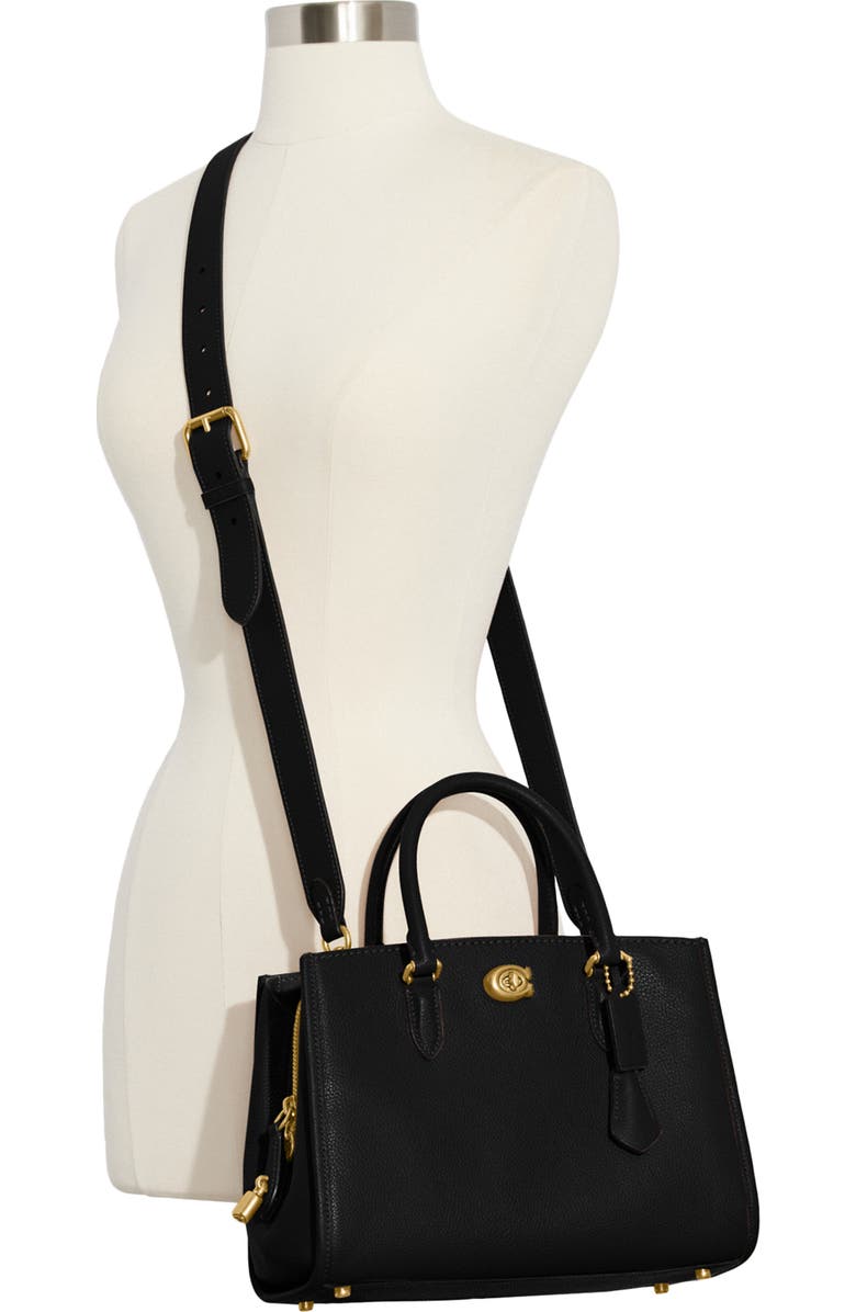 COACH Brooke Pebble Leather Satchel, Alternate, color,