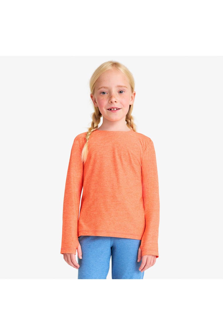 Kids Long Sleeve Flexlite Tee, Alternate, color, Clementine Space Dye
