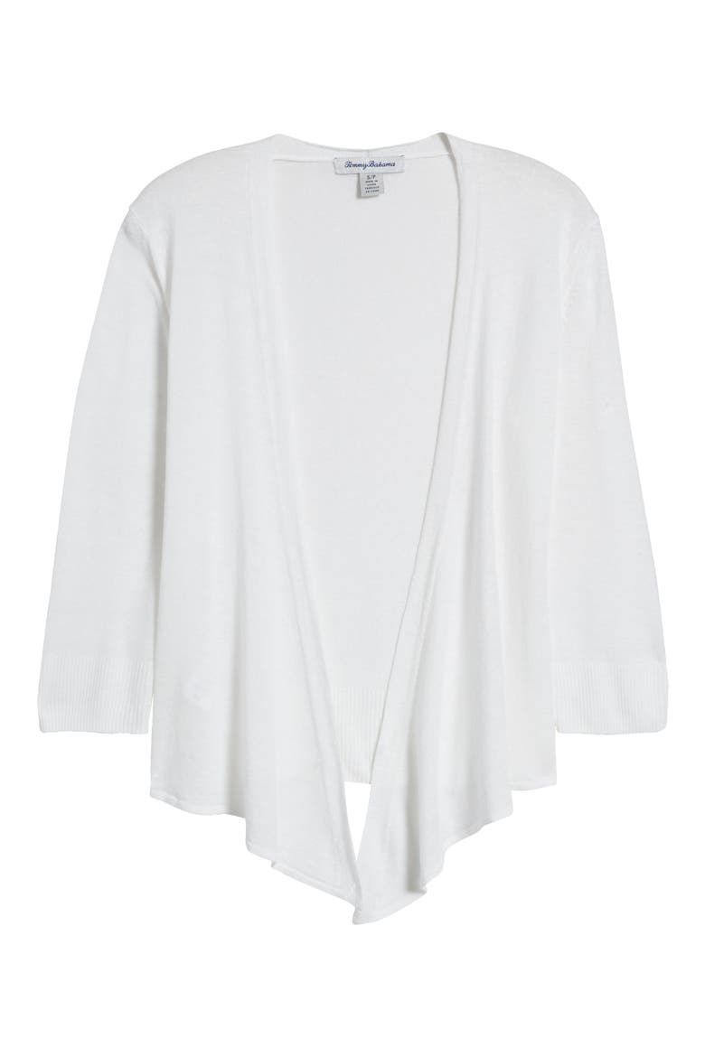 Addison Linen Blend Cardigan, Alternate, color, WHITE