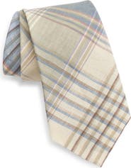 Ralph Lauren Purple Label Plaid Linen Tie