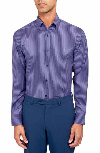 Checkerboard Stripe Performance Dress Shirt