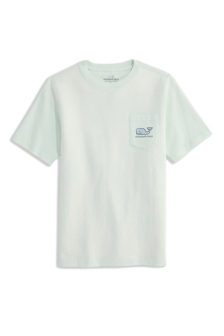 Kids' Pirate Map Whale Pocket Graphic T-Shirt, Main, color, AQUA GLASS