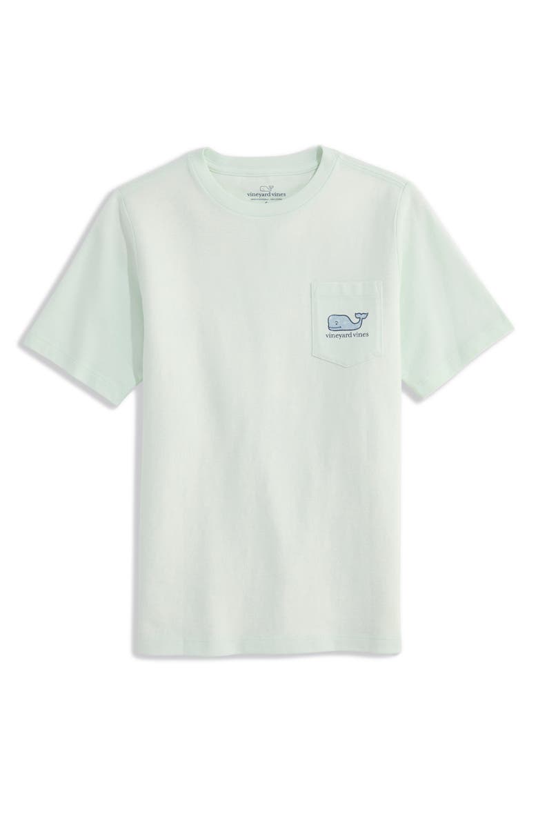 vineyard vines Kids' Pirate Map Whale Pocket Graphic T-Shirt, Main, color, Aqua Glass