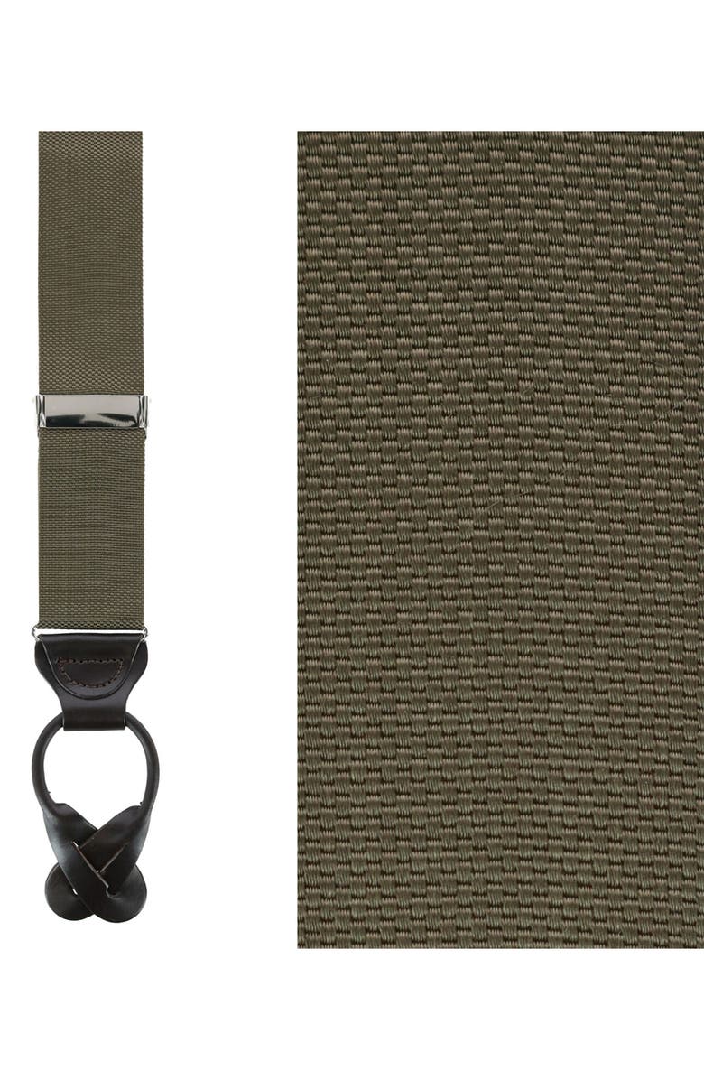 Trafalgar Solid Suspenders, Alternate, color, Olive Green