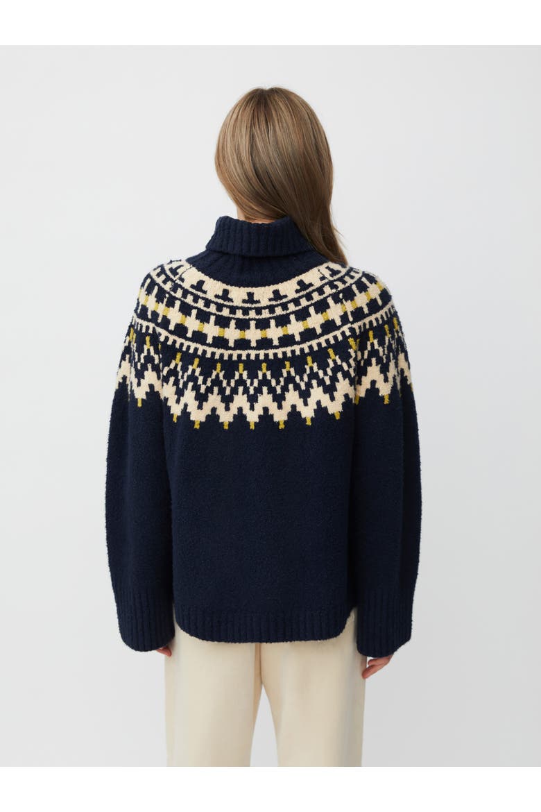 Long Sleeve High Neck Knit Sweater, Alternate, color, Navy Blazer