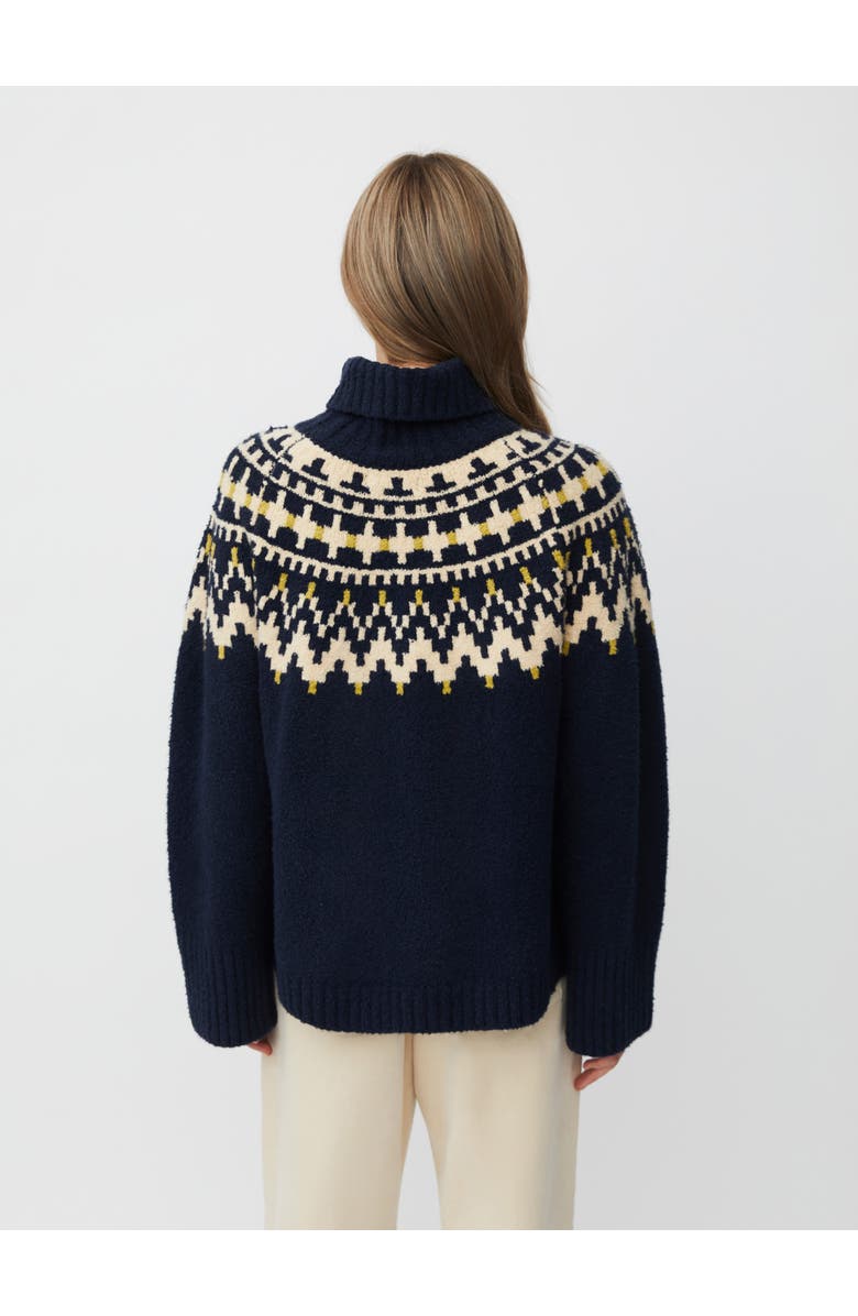 Masai Copenhagen Long Sleeve High Neck Knit Sweater, Alternate, color, Navy Blazer