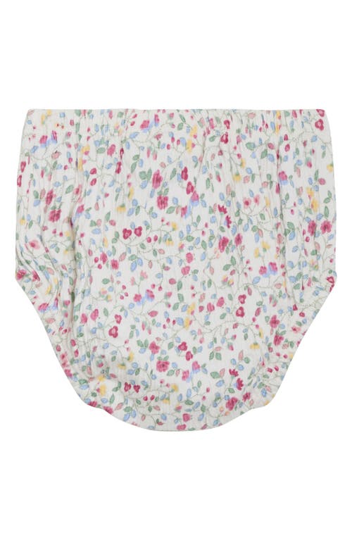 Jojo Maman Bébé Jojo Maman Bebe Floral Smocked Cotton Dress & Bloomers In Pink Multi