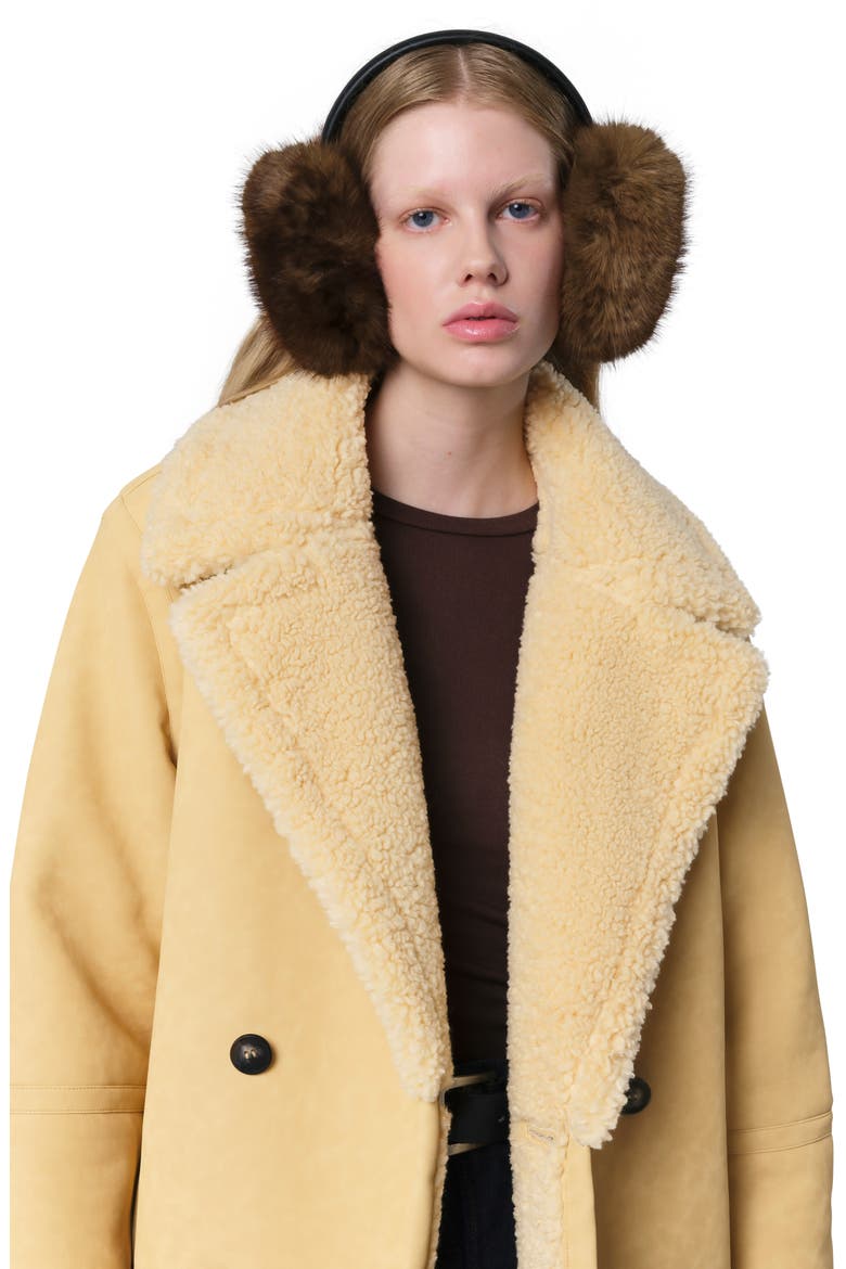 Esme Faux Mink Earmuffs, Alternate, color, MINK
