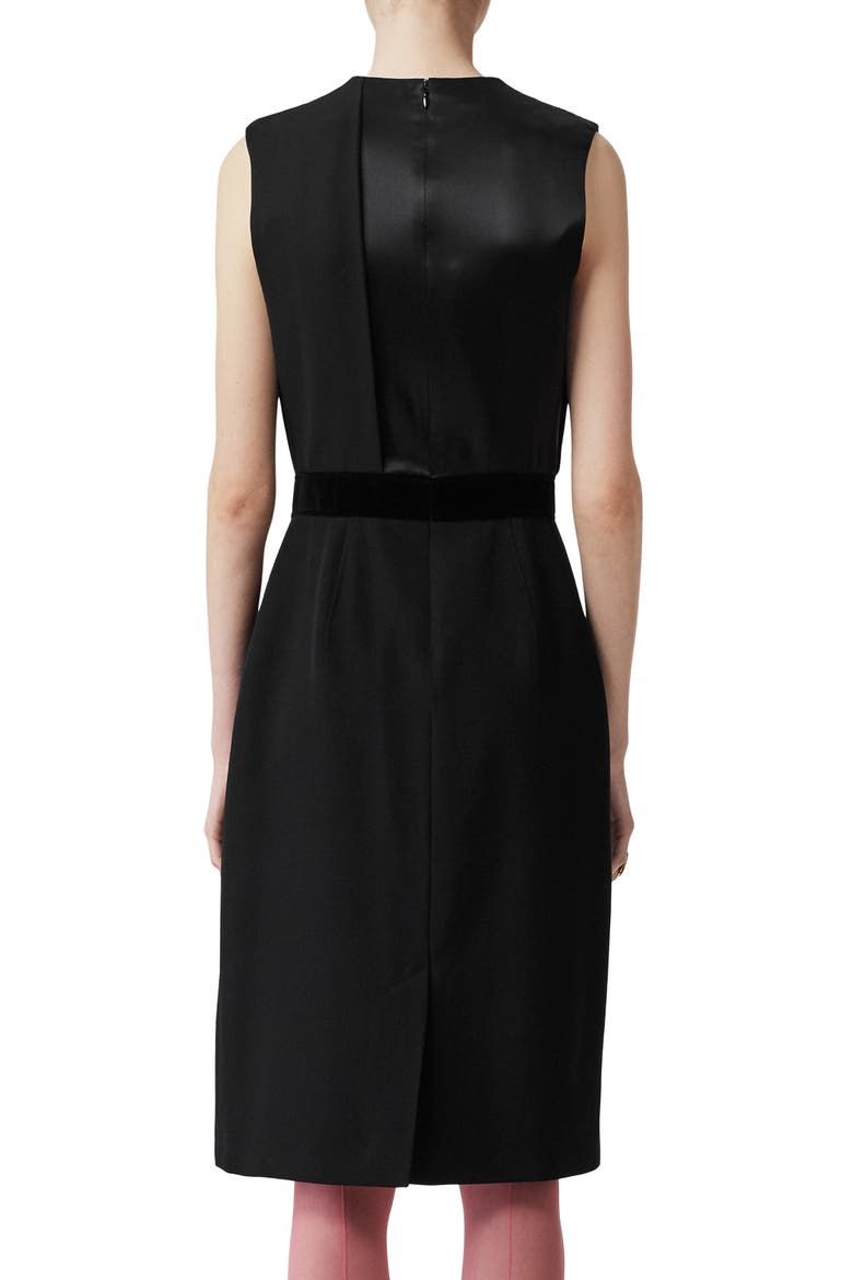 Sleeveless Panel Skirt Detail Dress, Alternate, color, BLACK