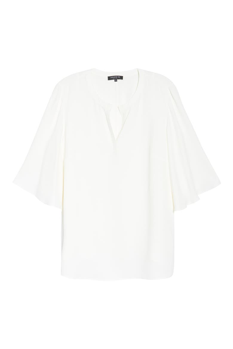 Barker Silk Blouse, Alternate, color, CLOUD