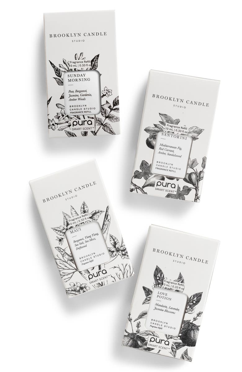 PURA x Brooklyn Candle 4-Pack Studio Diffuser Fragrance Refills Set, Alternate, color, Whites