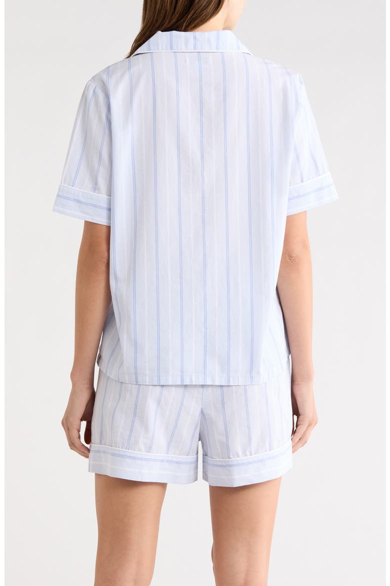 Classic Short Cotton Pajamas, Alternate, color, BLUE PARKER STRIPE