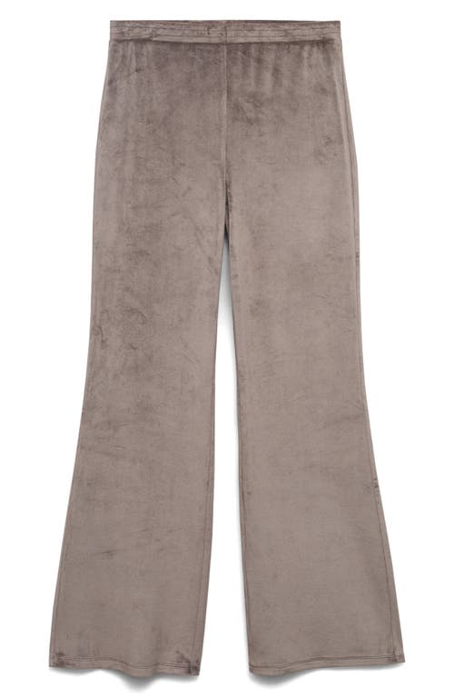 Mango Soft Touch Velour Pajamas Pants In Brown