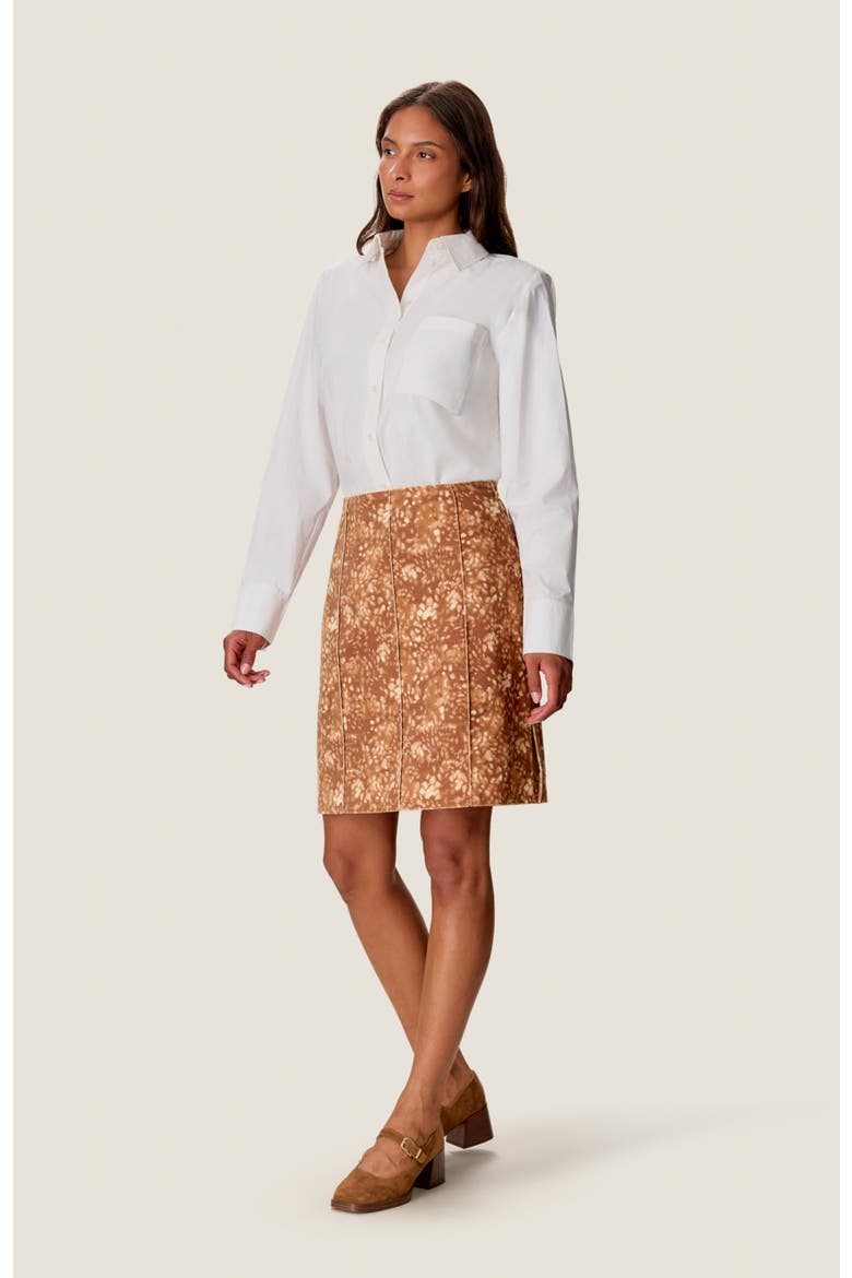 Isha Velvet Skirt, Alternate, color, Cedar Multi