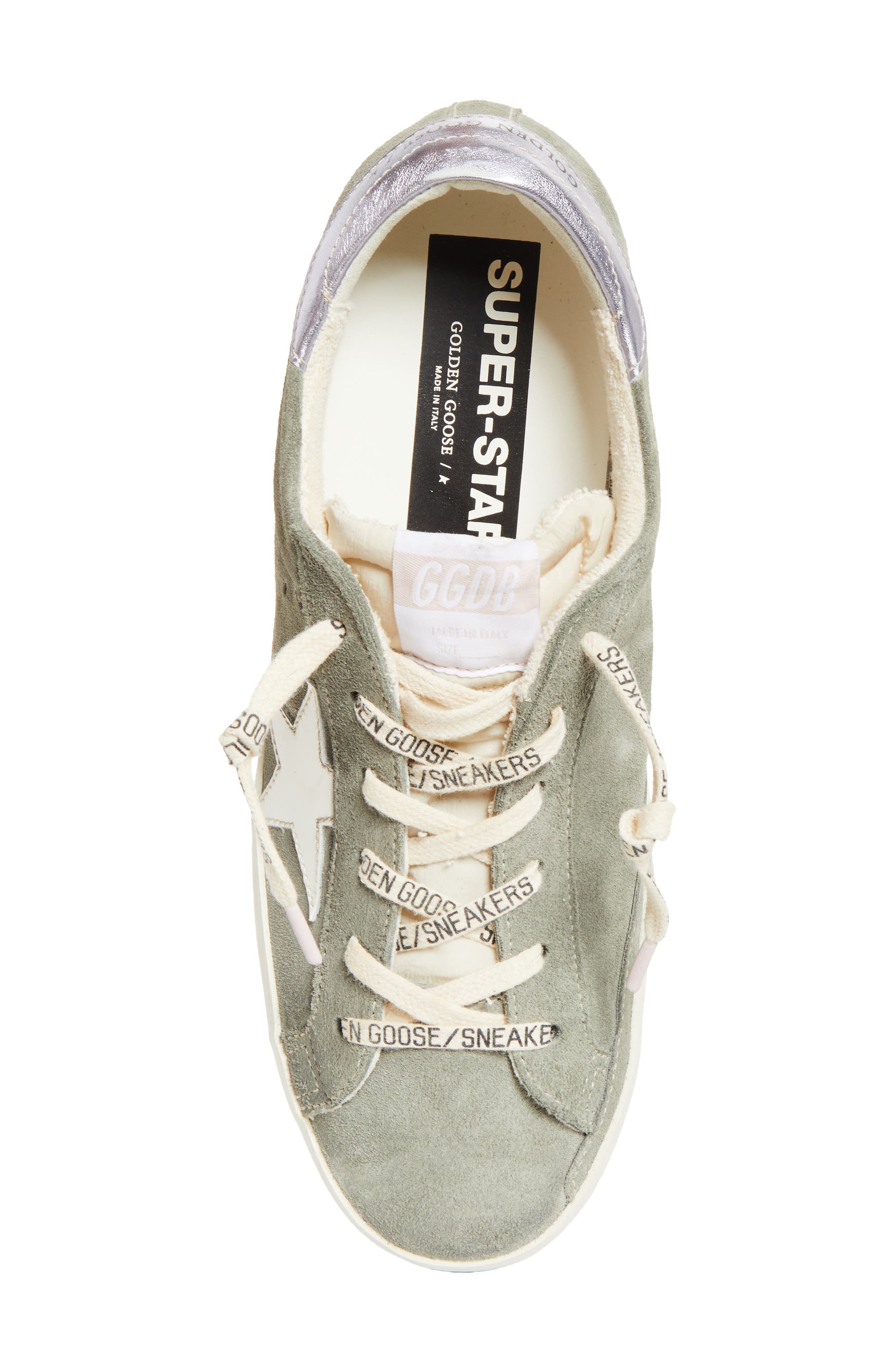 Golden Goose Super-Star Low Top Sneaker, Alternate, color, Green/ Lilla/ White