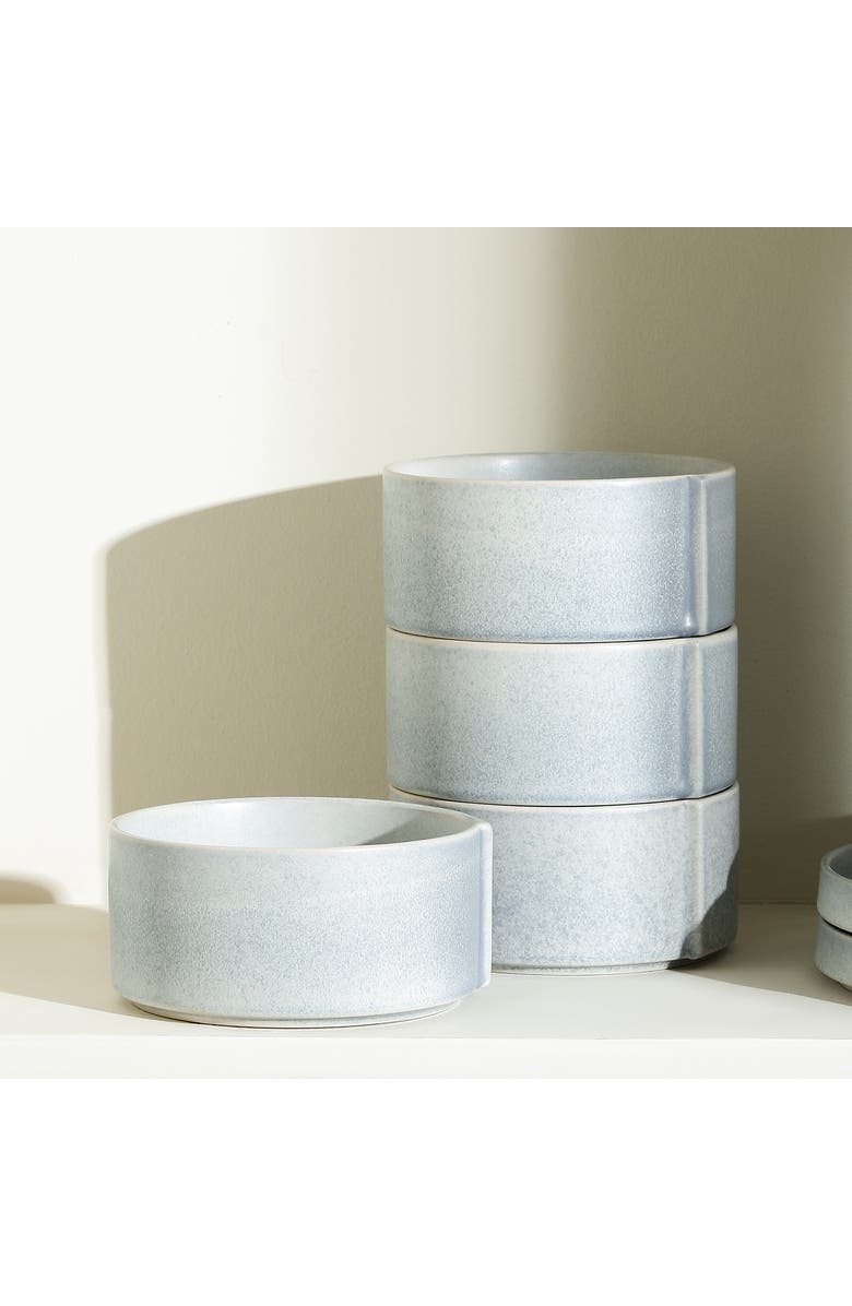 Stone Lain Bao Stoneware 24-Piece Dinnerware Set, Alternate, color, Blue-Grey