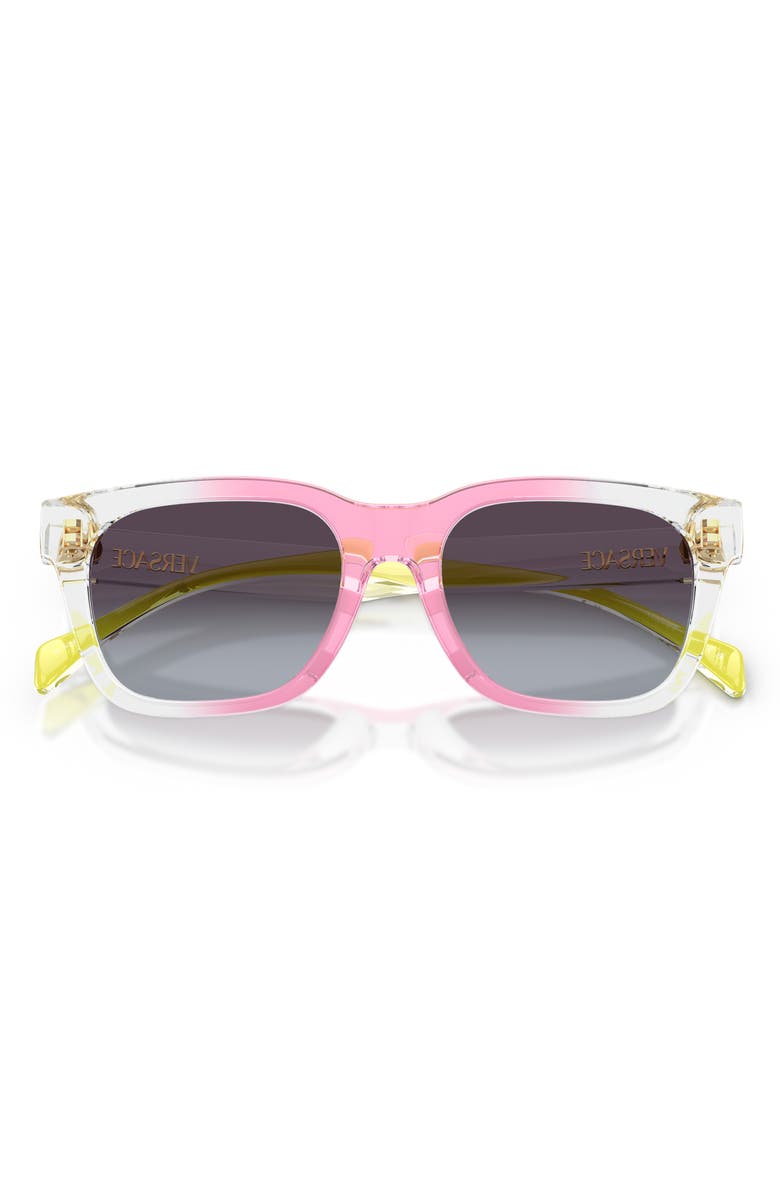 Versace 47mm Small Square Sunglasses, Alternate, color, Pink/ Yellow/ Grey Gradient
