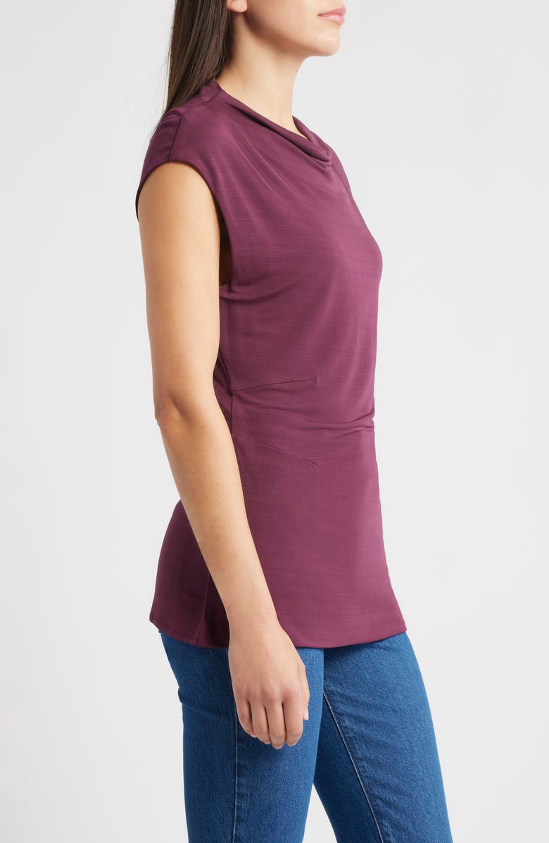 BOSS Elamma Cap Sleeve Top, Alternate, color, Soft Vermillion