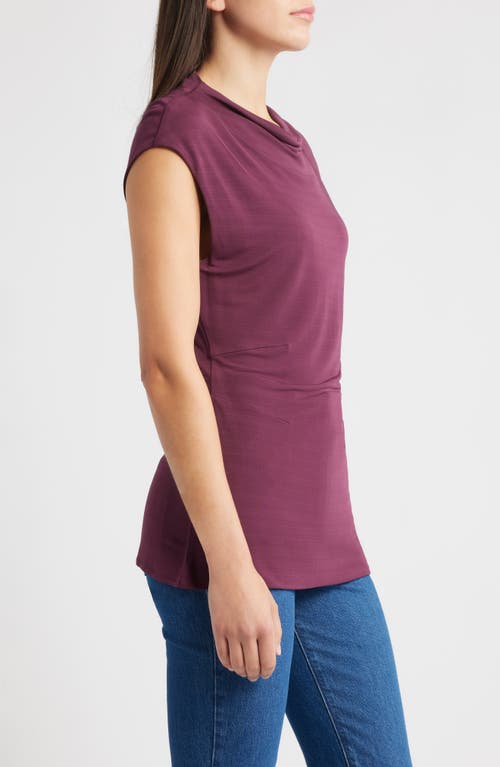 Hugo Boss Boss Elamma Cap Sleeve Top In Purple