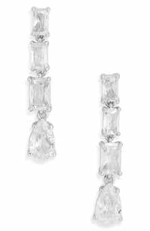 Nadri Spender Cubic Zirconia Linear Drop Earrings