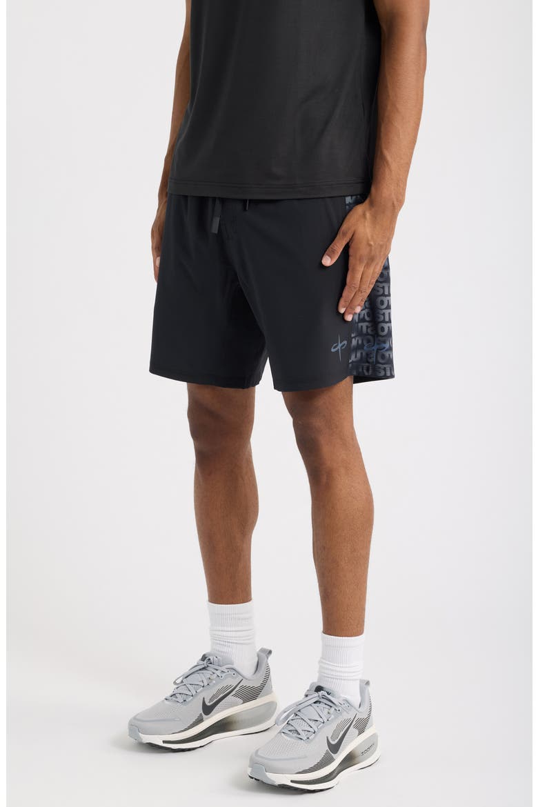 Galaxy Tech Shorts, Alternate, color, BLACK