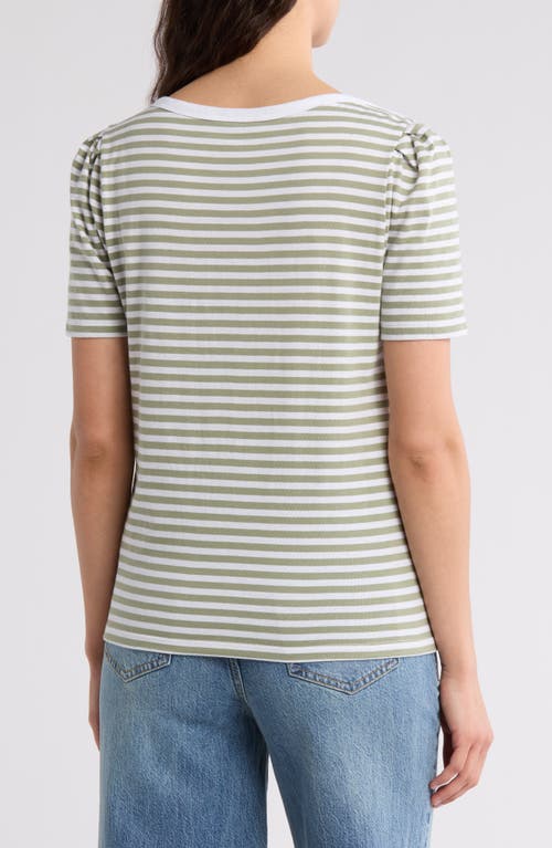 CASLON CASLON® STRIPE ENVELOPE NECK KNIT TOP