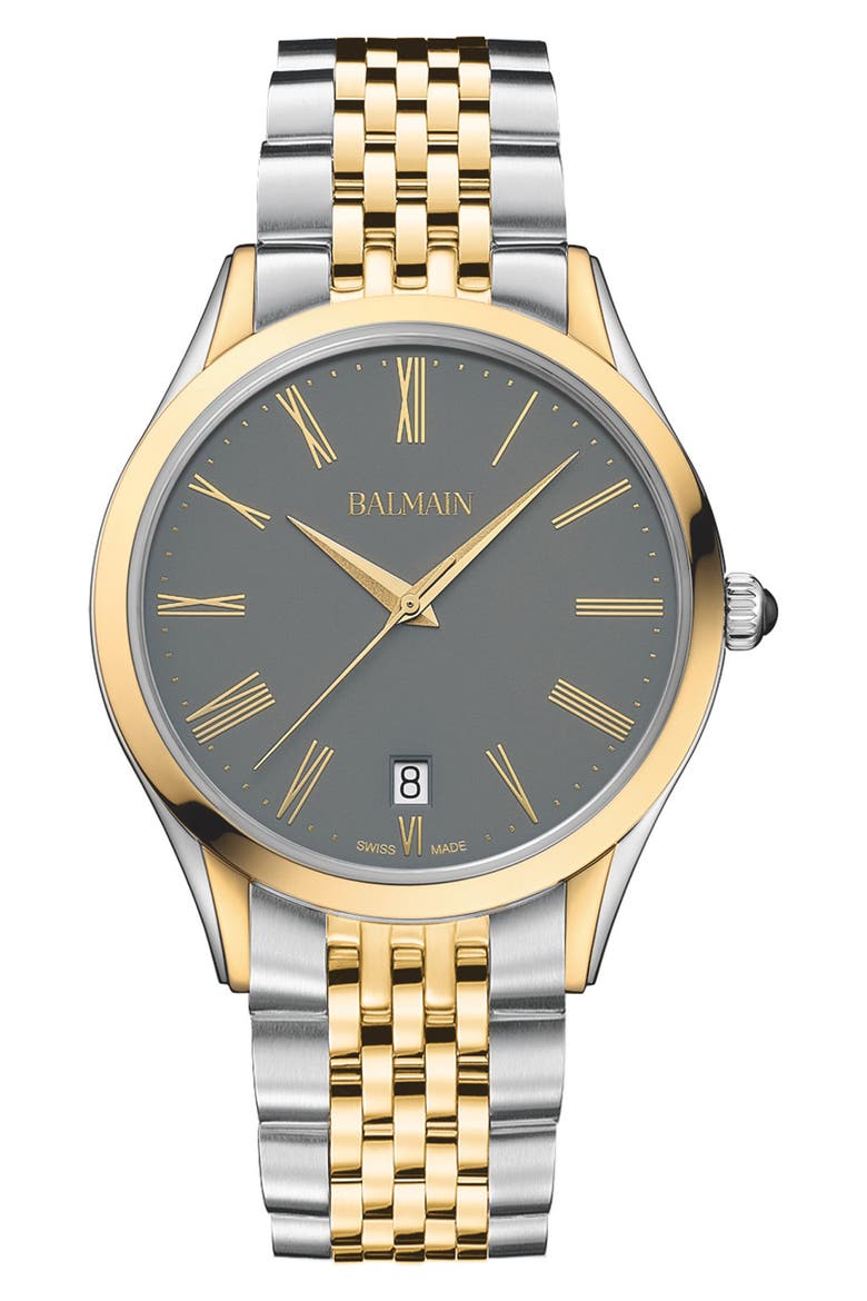 Classic R Bracelet Watch, 41mm, Main, color, TWO TONE/ GREY