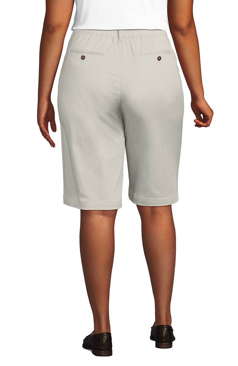 Lands' End Elastic Back Classic 12" Chino Shorts, Alternate, color, Light Stone