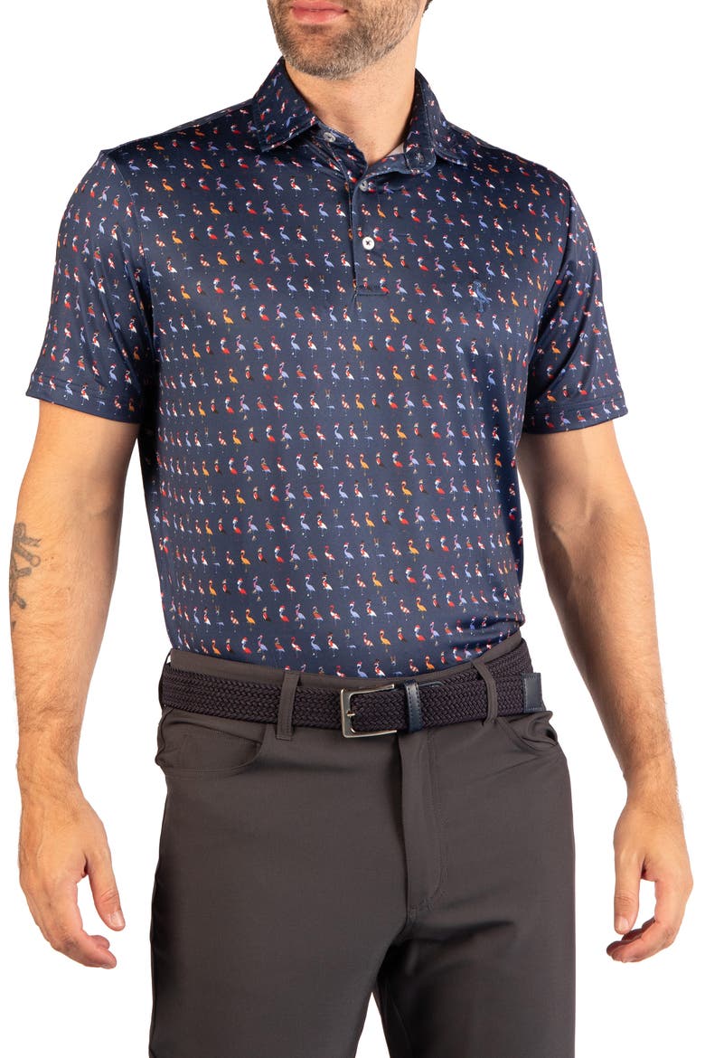 Holiday Byrds Performance Polo, Main, color, NAVY