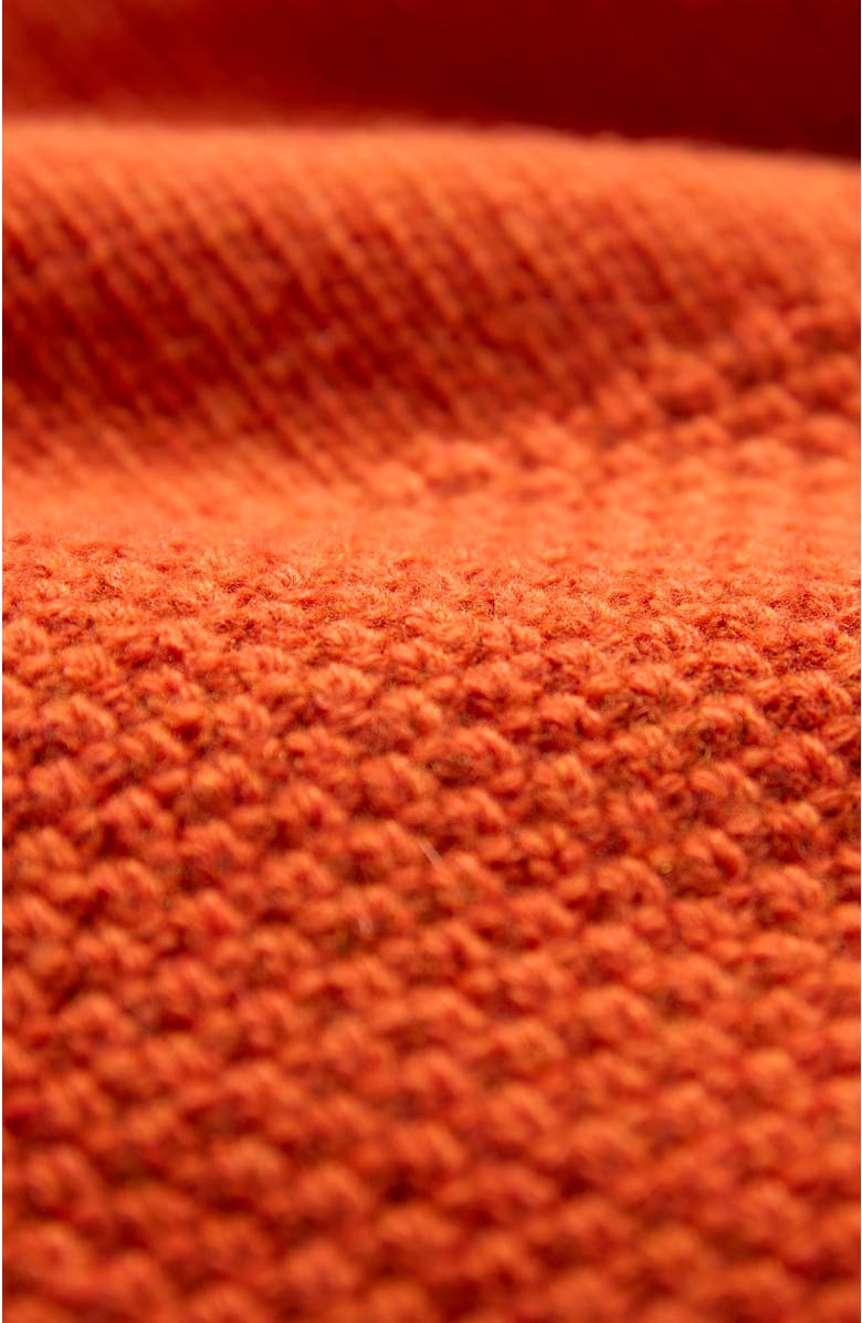 Celtic & Co. Lambswool Button Neck Sweater, Alternate, color, Burnt Orange