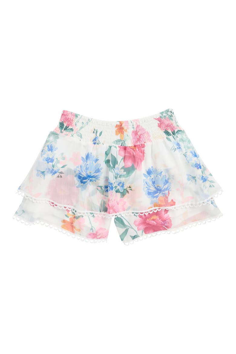 Kids' Tiered Skort, Main, color, WHITE MULTI