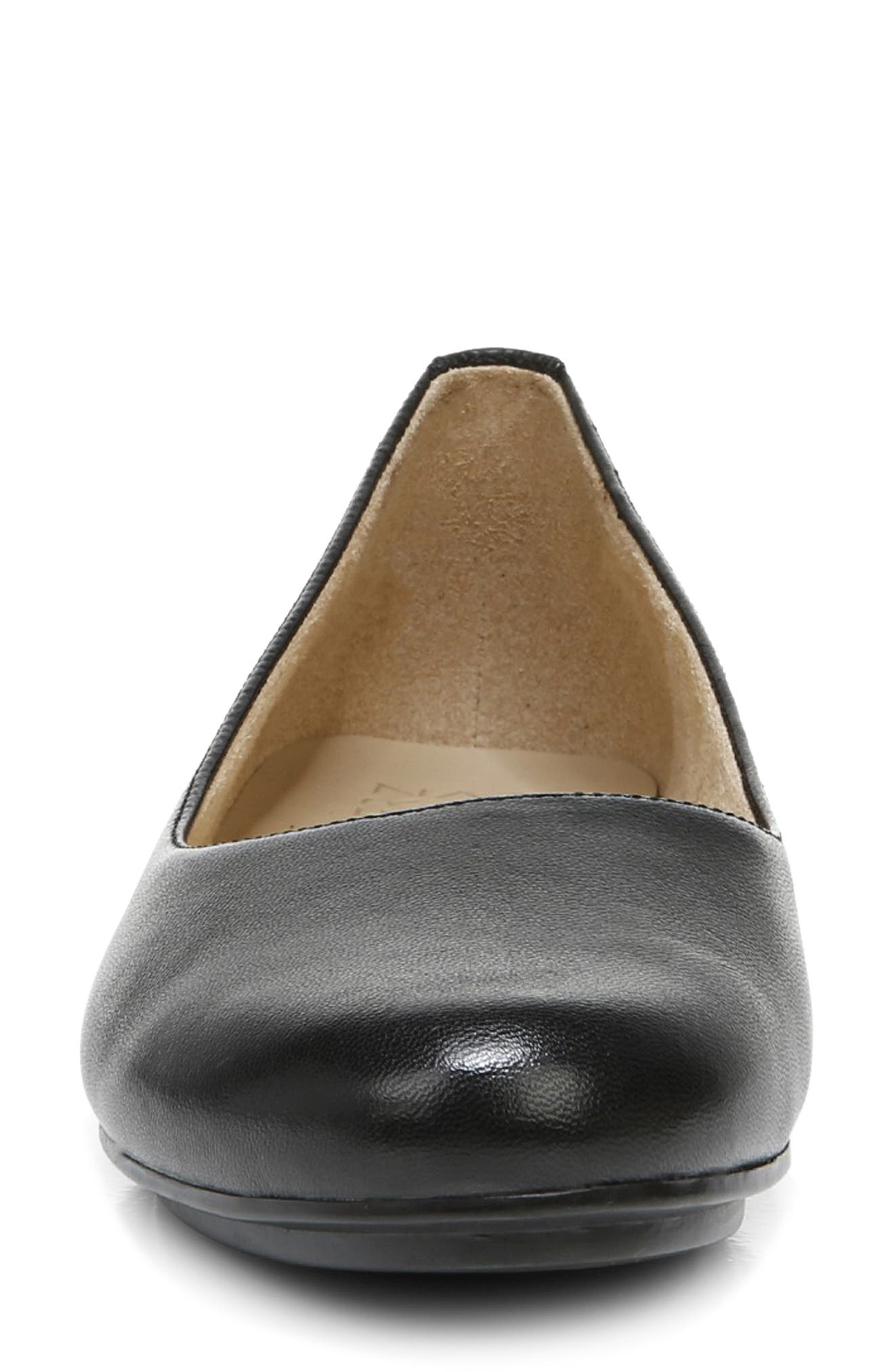 Naturalizer True Colors Maxwell Flat, Alternate, color, Black Leather