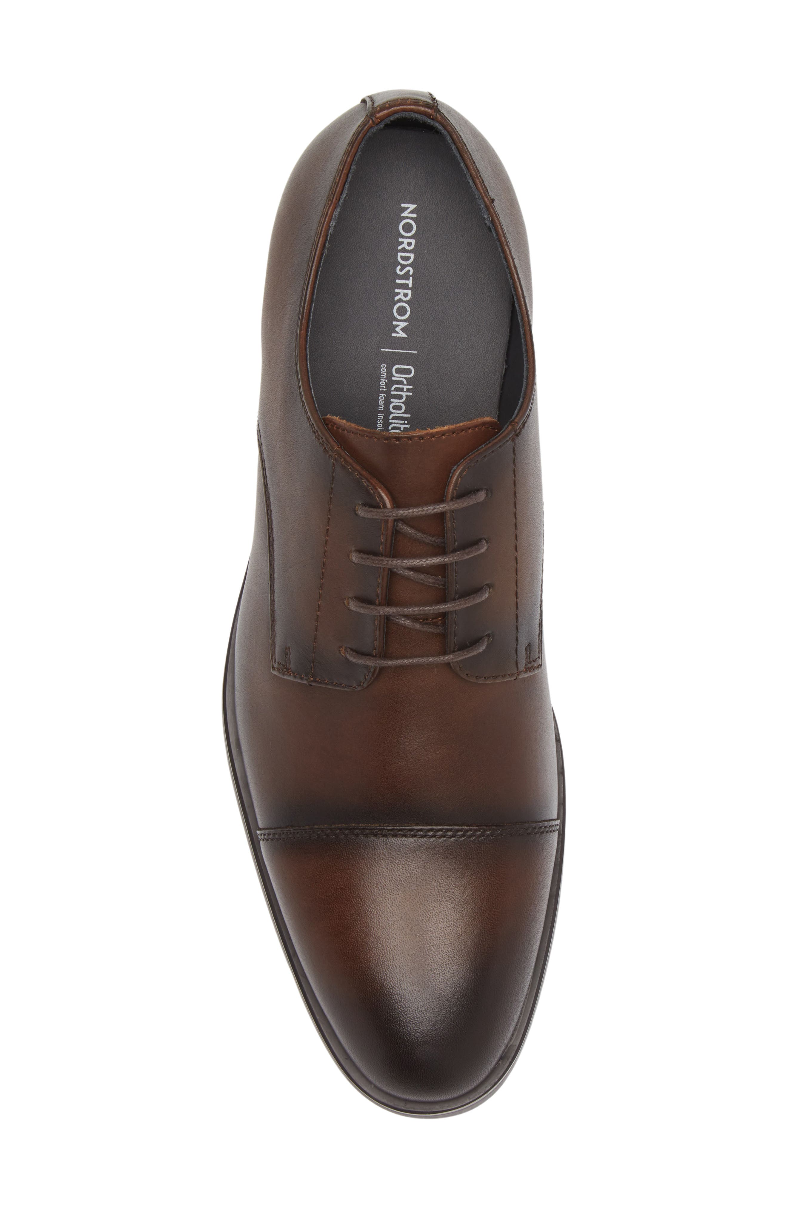 Nordstrom Elliott Cap Toe Lace-Up Derby, Alternate, color, Brown Clove